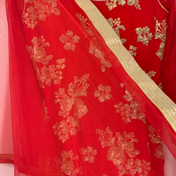 Traditional Red Indian Dress - Picture 7 of 7